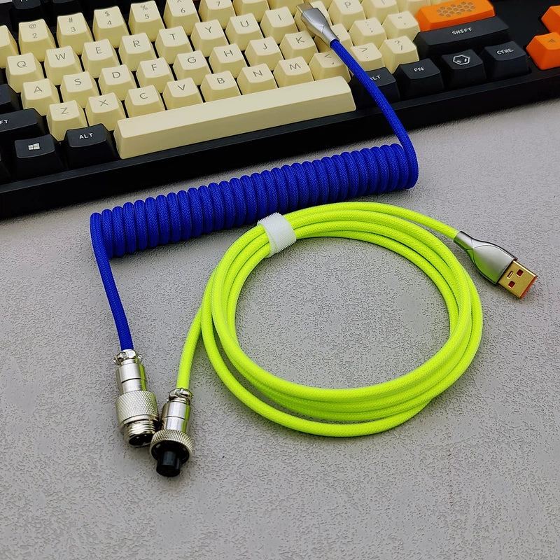 "Chubby" USB To Type C Spring Keyboard Cable