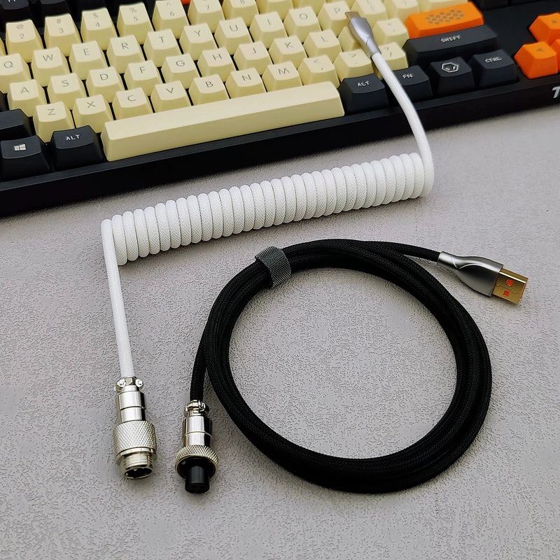 "Chubby" USB To Type C Spring Keyboard Cable