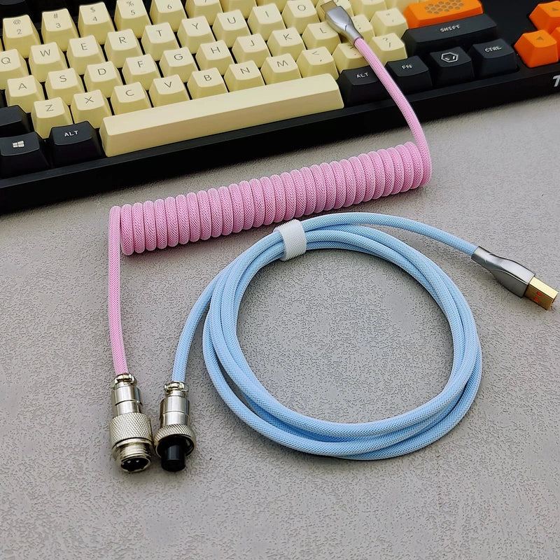 "Chubby" USB To Type C Spring Keyboard Cable