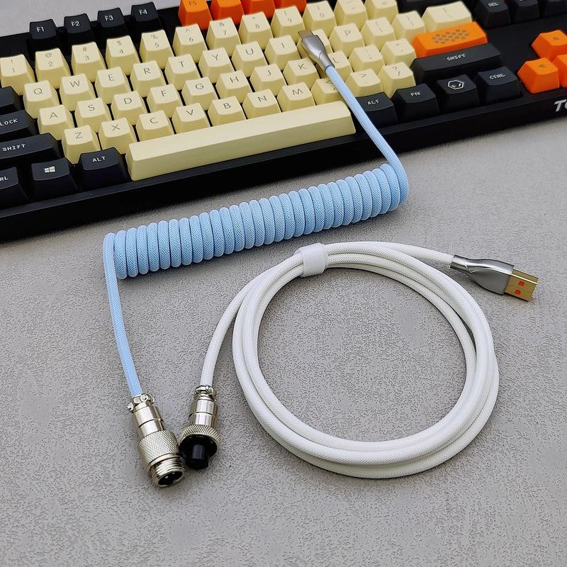 "Chubby" USB To Type C Spring Keyboard Cable
