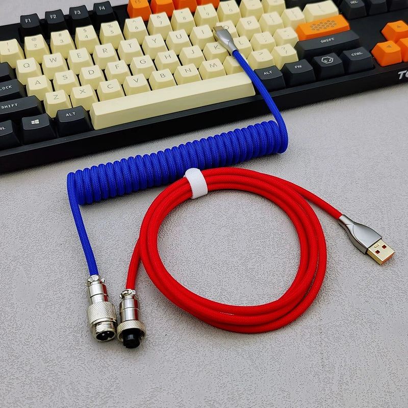 "Chubby" USB To Type C Spring Keyboard Cable