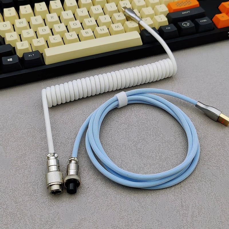 "Chubby" USB To Type C Spring Keyboard Cable