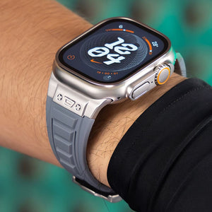Apple Watch用高弾性シリコンステンレススチールバンド