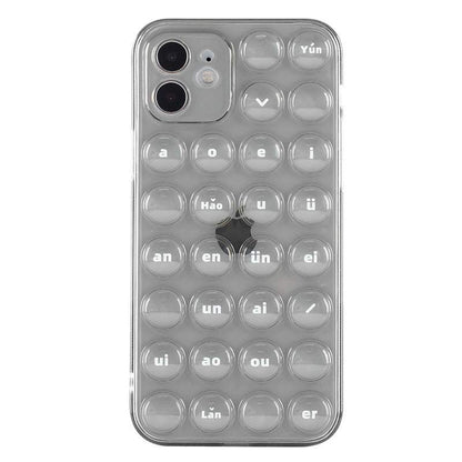 「Chubby」ストレス解消バブルフォンケース、iPhone 14/13/12シリーズ用