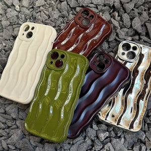 「サイバー」ウェーブTPU iPhoneケース
