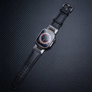 「エクストラバガントバンド」Apple Watch用チタンコネクタレザーバンド