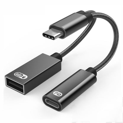 「サイバー」2 in 1 Type-Cオーディオアダプター