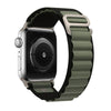 Apple Watch用「編み込みマルチカラーバンド」二重層バンド - グリーン＆ブラック