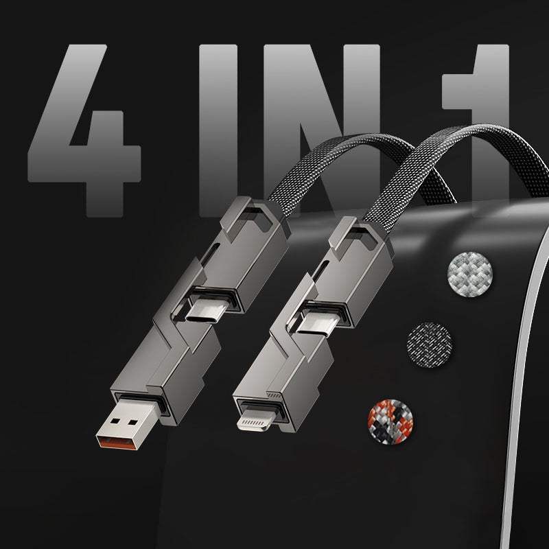 「Cyber」4 in 1 高速充電ケーブル (1 本ですべてのデバイスに対応)