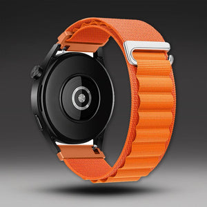 20mm &amp; 22mm アルパイン調節可能ナイロン編みストラップ（Samsung/Garmin/Fossil/その他対応）