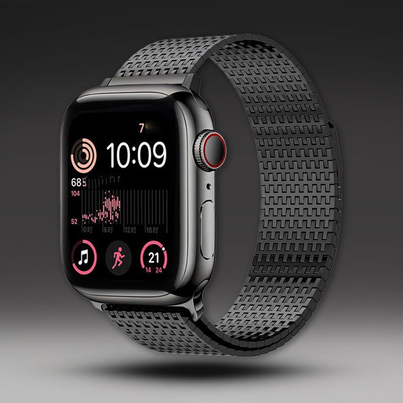 「ミラネーゼバンド」プレミアムマグネット織りスポーツ通気性ステンレススチールバンド Apple Watch用
