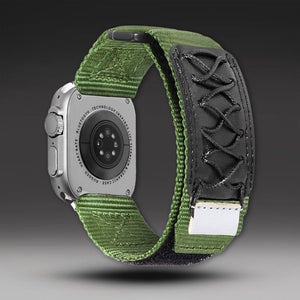 「アウトドアウォッチバンド」Apple Watch用レザーナイロンバンド