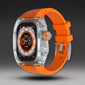 Apple Watch Ultra用透明一体型シリコンバンドケース