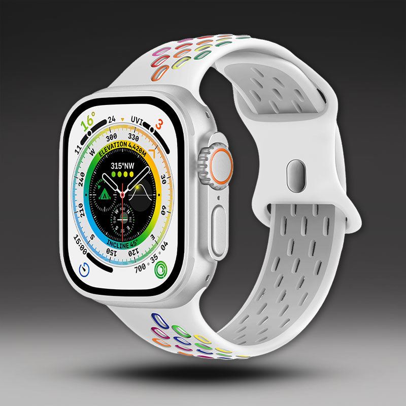 「カラフルスポーツバンド」通気性と吸汗性に優れたApple Watch用シリコンバンド