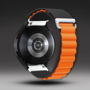 18mm &amp; 20mm &amp; 22mm アルパインカラーブロッキングナイロンウェビング Samsung/Garmin/Fossil/その他用
