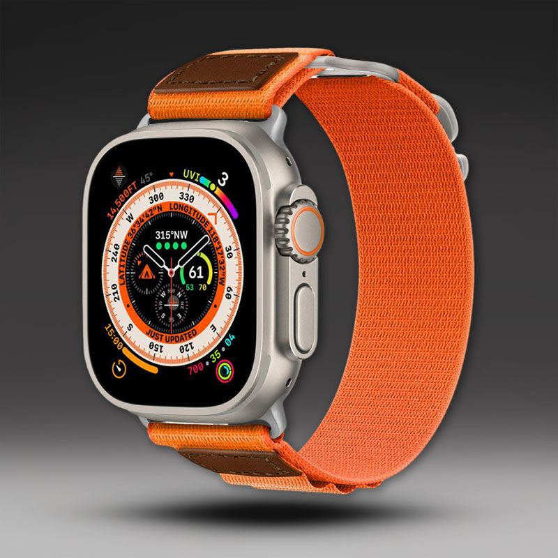 Apple Watch用「アウトドアバンド」アルパインナイロンスポーツバンド（レザー付き） 