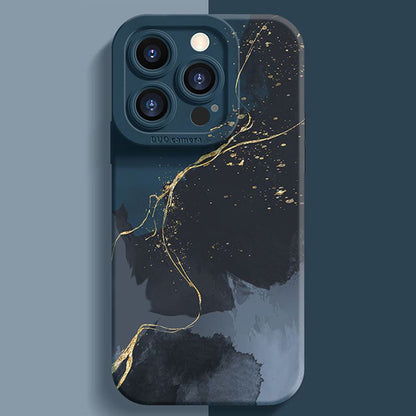 「カラフルな水彩画」シリコン製フルカバーバンパー保護iPhoneケース