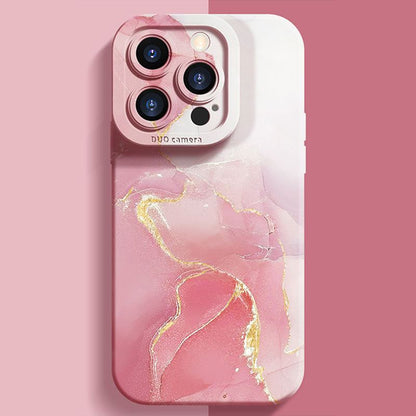 「カラフルな水彩画」シリコン製フルカバーバンパー保護iPhoneケース