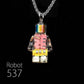 「Cyber Chic」レインボーロボットペンダント