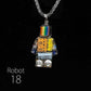 「Cyber Chic」レインボーロボットペンダント