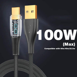 「See Through Me」100W 透明急速充電ケーブル