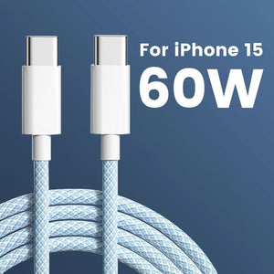 iPhone 15用マカロン編み急速充電ケーブル