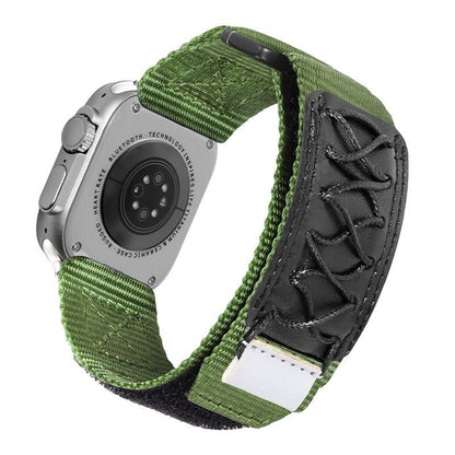 「アウトドアウォッチバンド」Apple Watch用レザーナイロンバンド