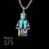 「Cyber Chic」レインボーロボットペンダント - ロボット 573