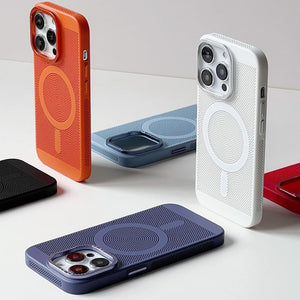 「チャビー」通気性と放熱性に優れたiPhone用マグネットケース