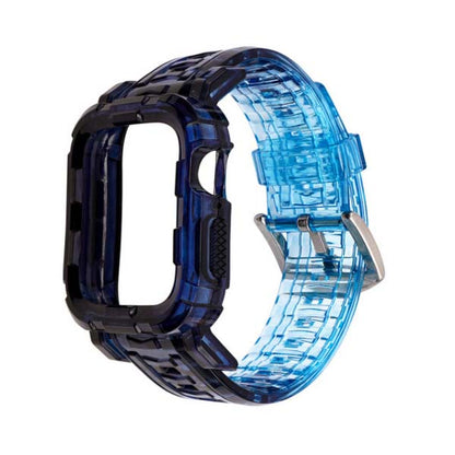 「See Through Me」グラデーションカラーの透明アップルウォッチバンド