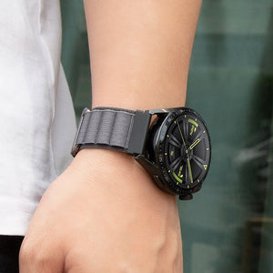 20mm &amp; 22mm アルパイン調節可能ナイロン編みストラップ（Samsung/Garmin/Fossil/その他対応）