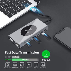 「Cyber​​」ワイヤレス充電 USB 3.0 HUB ドック