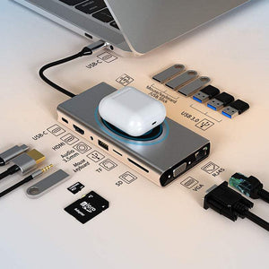 「Cyber​​」ワイヤレス充電 USB 3.0 HUB ドック