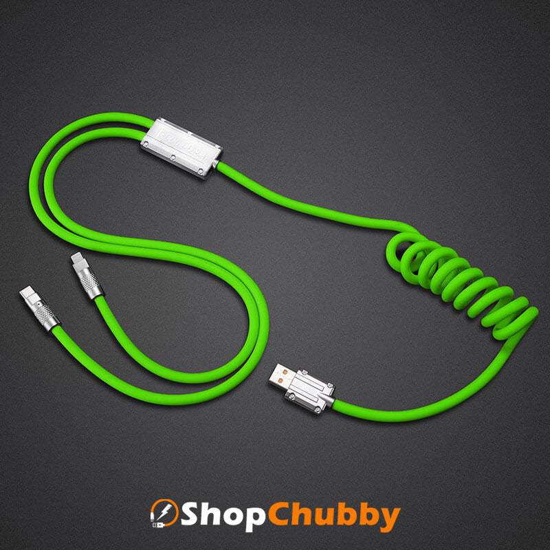 「チャビープラス」2 IN 1 急速充電ケーブル（C+Lightning） - セントパトリックスデーエディション