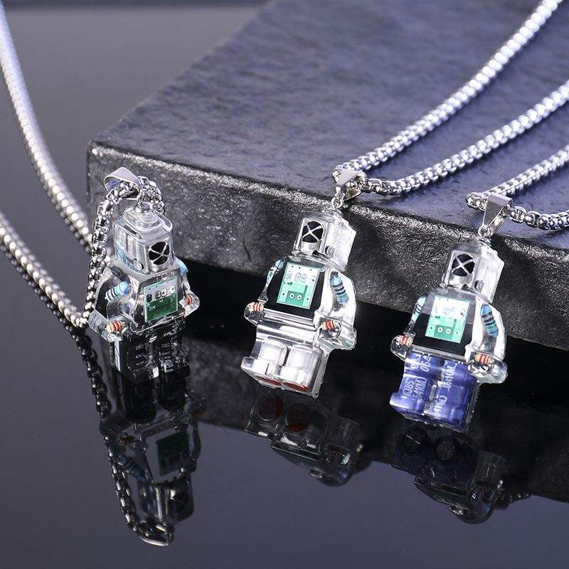 「Cyber Chic」ギア・エレクトロン・ロボット・ネックレス