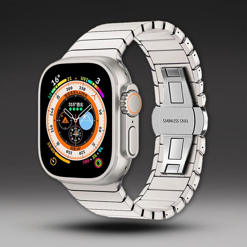 Apple Watch用バタフライクラスプ付きメタルバンド「ビジネスバンド」
