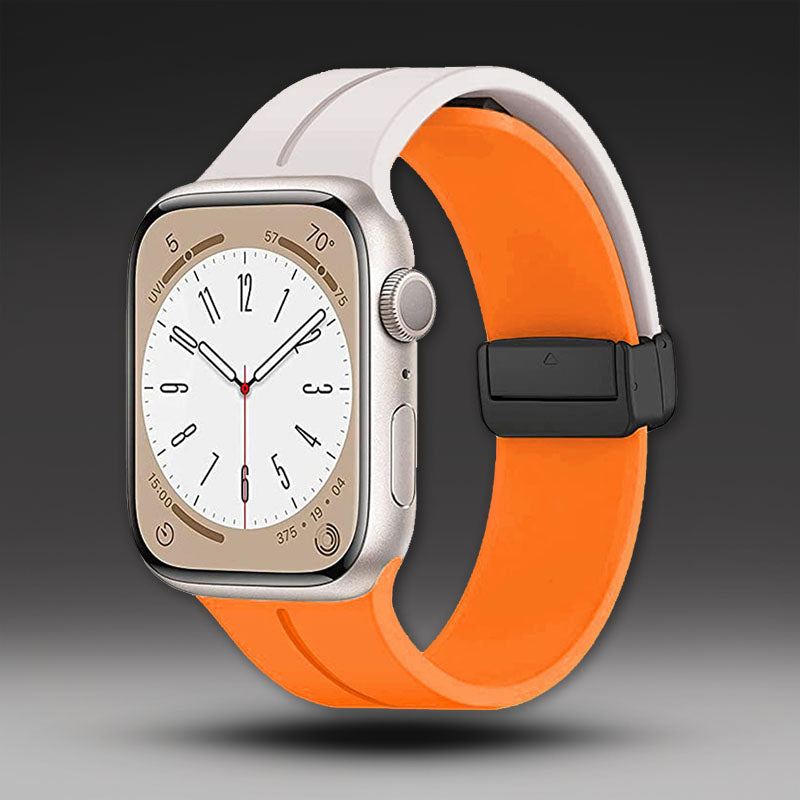 Apple Watch用「折りたたみバンド」マグネット式シリコンバンド