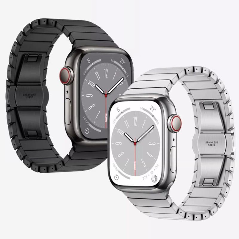 "Business Band" Stainless Steel Band With Butterfly Clasp for Apple Watch