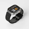 Apple Watch用「ジム対応バンド」通気性シリコンバンド - グレー ブラック