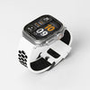 Apple Watch用「ジム対応バンド」通気性シリコンバンド - 白