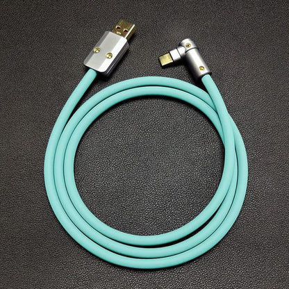 「チャビー」USB 90°エルボデザイン急速充電ケーブル