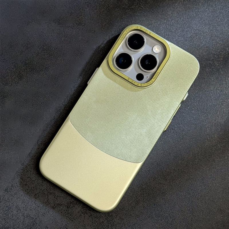 Luxurious Color-blocked Velvet Slim iPhone Case