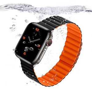 "Magnetic Band" Contrast Waterproof Silicone Loop For Apple Watch