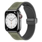 Magnetic Crazy Horse Leather Strap for Apple Watch Folding Buckle