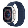 Apple Watch用スタイリッシュなデニムナイロンバンド「マグネティックウーブンバンド」  - 青い