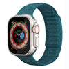 Apple Watch用スタイリッシュなデニムナイロンバンド「マグネティックウーブンバンド」  - シアン