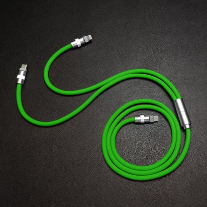 「チャビー」2 in 1 急速充電ケーブル（C+Lightning）