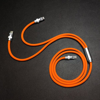 「チャビー」2 in 1 急速充電ケーブル（C+Lightning）