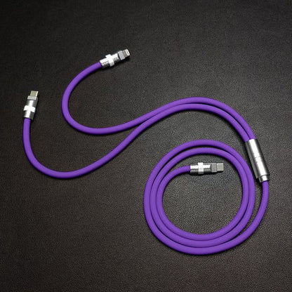 「チャビー」2 in 1 急速充電ケーブル（C+Lightning）