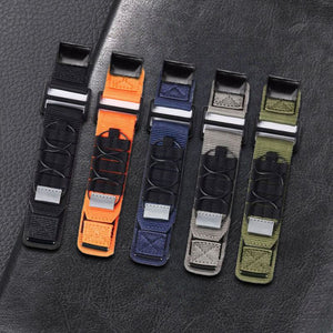 20mm &amp; 26mm アウトドア用通気性ナイロンキャンバスストラップ Samsung/Garmin/Fossil/その他